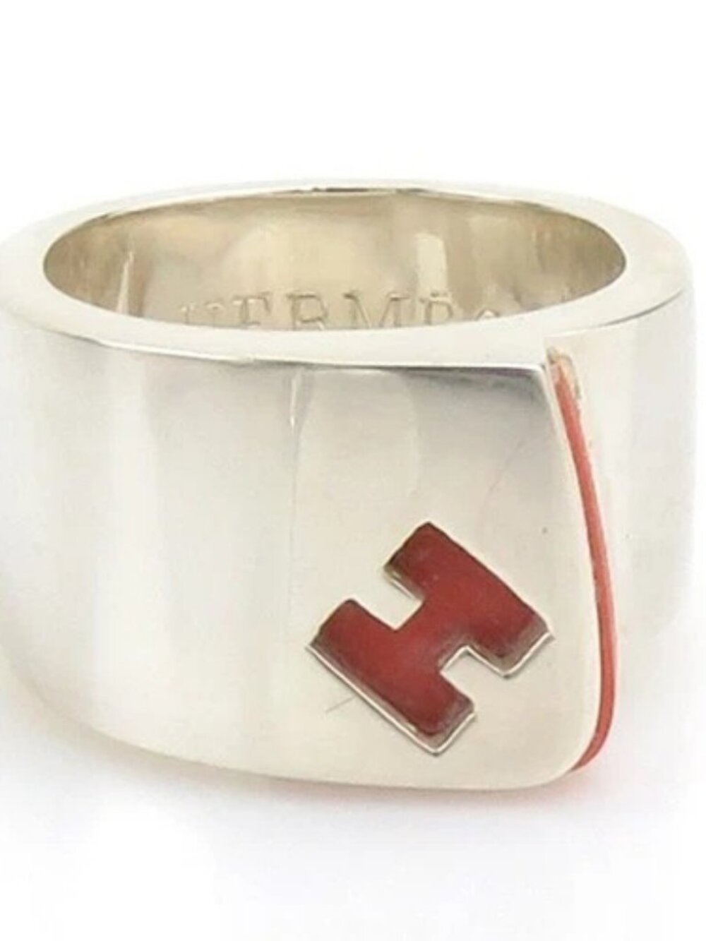 Auth HERMES Ring Silver/Orange Silver 925 - e60488a - Picture 1 of 11